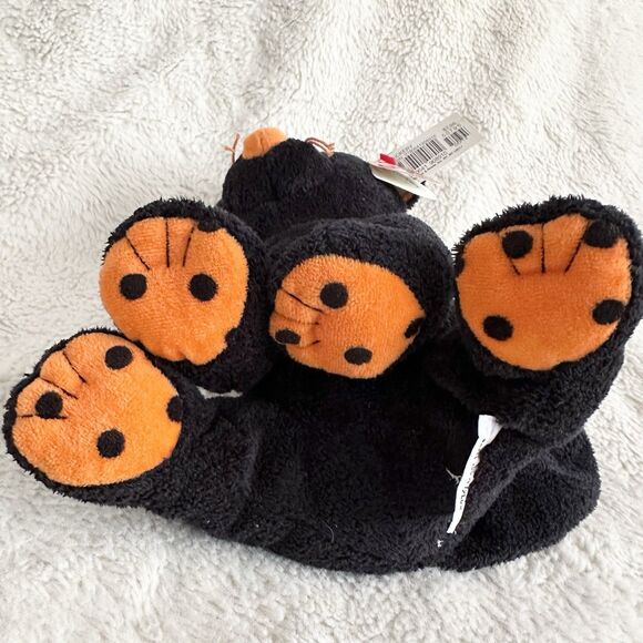 Ty Pluffies Trickery Kitten Cat Black Spots Plush Halloween Toy 2008 - Picture 3 of 7